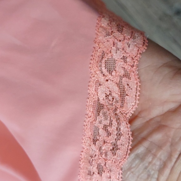 Vintage Shadowline Peignoir Set Peachy Pink Size Medium - Picture 5 of 13